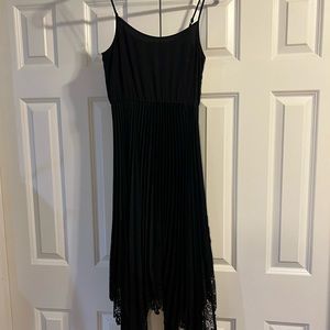 Allsaints Black Navy Lace Slip Dress Sweater Set